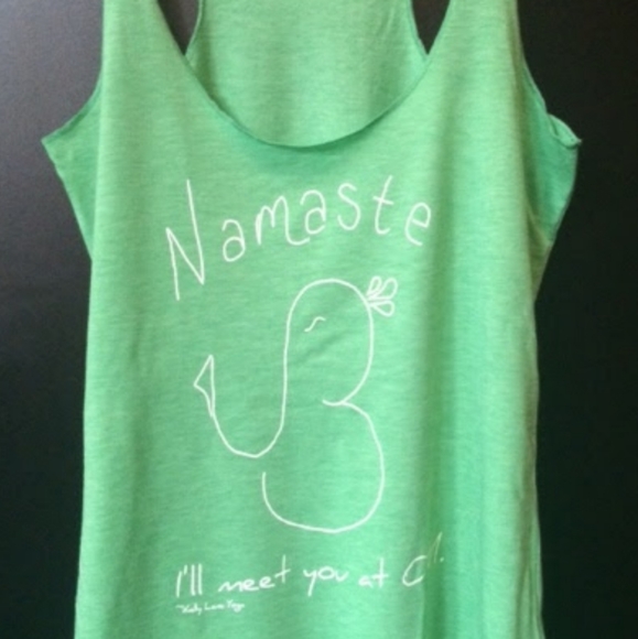 NWT: BELLA yoga tank, soft. "Namaste...I'll meet you at OM." - Picture 2 of 6